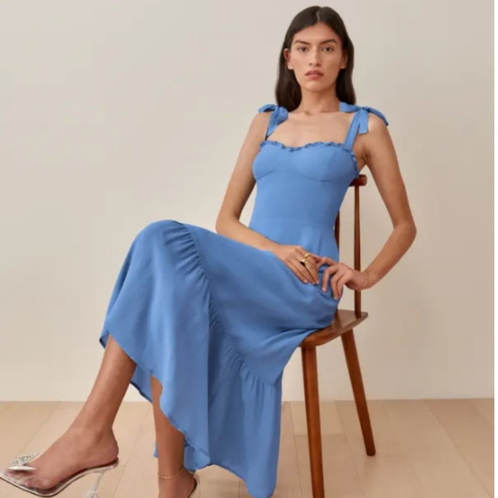 Reformation Nikita Dress Azul